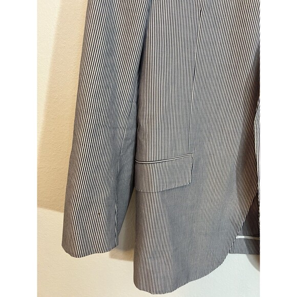 Blazer Blue Seer Sucker Men’s 40 Classic Vintage J Hilburn JSW Red Lining - Picture 4 of 10